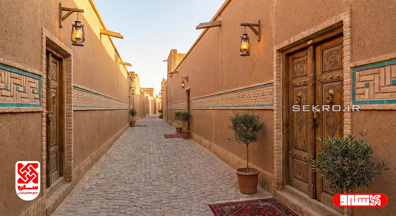 سادگی و همسانی نماهای کاهگلی در کوچههای بافت تاریخی یزد