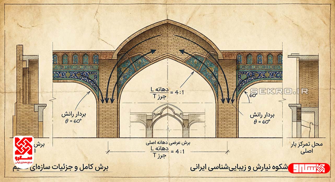 تحلیل سازهای و نیارش در طاقهای معماری ایرانی