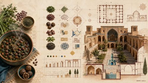 قورمه‌سبزی و معماری ایرانی؛ مقایسه نظم، لایه‌مندی و هماهنگی در فرهنگ ایران